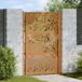 vidaXL Poort met bladontwerp 100x150 cm weervast staal