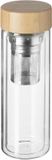 Secret de Gourmet Theefles - dubbelwandig - glas/bamboe - 40 cl - infusiefles/theepot