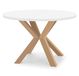 Loft Table à manger extensible, blanc, RAL 90/190 cm, avec pieds en hêtre massif en bois de hêtre naturel – Loft, rustique