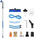 Shanghai Sishun Technology Co., Ltd Colonne d'alimentation - 11 m extensible pour le nettoyage en profondeur des panneaux solaires, des fenêtres et plus, avec tête de brosse rotative à 180° et tuyau de 20 m