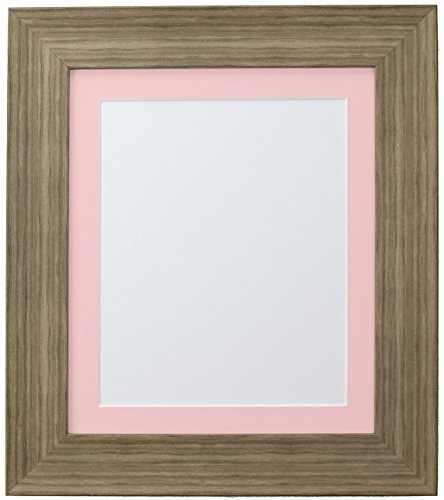 FRAMES BY POST Hygge Fotolijst, Bear Creek Bruin met Roze Mount, 9 x 7 Afbeeldingsgrootte 7 x 5 inch