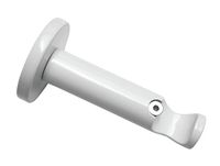 Gardinia Steun met metalen montageplaat voor gordijnroedes, voor 1 stang, open, inclusief alle montage-onderdelen, Chicago-collectie, diameter: 20 mm, wit