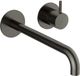 Hotbath Cobber - Wastafelmengkraan - zonder Waste - Laag - Geborsteld Zwart PVD - Inbouw - Messing - V02