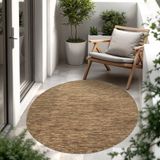 Paco Home Vloerkleed Rond 200 cm Bruin Polypropyleen