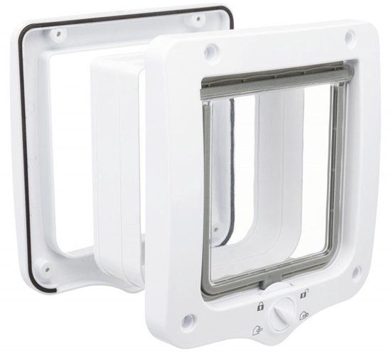 Trixie 4-weg Kattenluik met Tunnel - 2 x Tunnelstuk voor 20 x 22 cm - Grijs