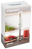 Merkloos Staafmixer - 600 W - 2 snelheden - Roestvrij staal - Wit en imitatiehout