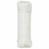 vidaXL Boottouw 10 mm 9 m Wit Polyester
