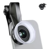 NEEWER LS-28 PRO 10 stuks macrolenzen met clip voor 17 mm telefoonlens en afneembare diffusorzonneklep, ook voor 17 mm draadkooi voor telefoonkooi, telefoonhoesje, klem