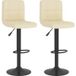 Maison Exclusive - Tabouret de bar, lot de 2, tissu crème
