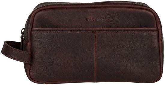 Burkely ANTIQUE AVERY TOILETRY BAG - Toilettas - Bruin bruin