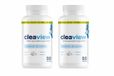 Cleaview-2x complément à base d'herbes et de plantes avec ortie, valériane et vitamines B1, B2, B6 - 180 capsules