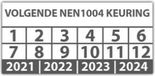 ARBO centrum Keuringssticker volgende NEN 1004 keuring rechthoek 50 x 25 mm - 100 stuks (op rol)
