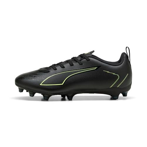 PUMA ULTRA 6 PLAY FG/AG Jr Unisex Sportschoenen - PUMA Black-Fizzy Light-Green Terrain