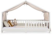 IDIMEX Mousseline-hemel voor het bed LIAN 1 stuk – Beige
