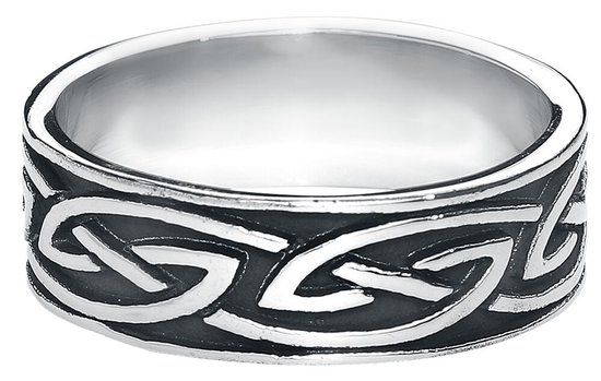 etNox Celtic Knot Ring zilverkleurig Roestvrij staal