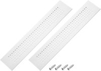 Merkloos / Sans marque Wan GmbH 2x Aluminium Ventilatie Rooster Rechthoekig voor Kastdeur en Meubels - Zilverkleurig
