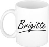 Bellatio Decorations Brigitte Naam koffiemok - beker - met sierlijke letters - wit