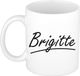 Bellatio Decorations Brigitte Naam koffiemok - beker - met sierlijke letters - wit