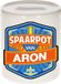 Bellatio Decorations Kinder spaarpot met naam - Aron - keramiek - met dop - wit