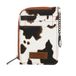 Montana West Wrangler paardenhaar kaart portemonnee voor vrouwen koeienhuid creditcardhouder rustieke dierenprint portemonnee met sleutelhanger WG133-W005BR, koeienhuid-bruin, compact