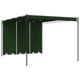 vidaXL Paviljoen, 4 x 3 x 2,3 meter, groen, polyester en staal