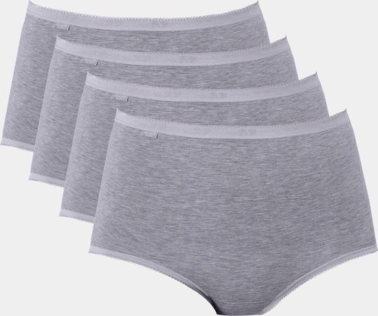 sloggi Basic+ Dames Maxi slip - 4-pack - Lichtgrijs - Maat 52