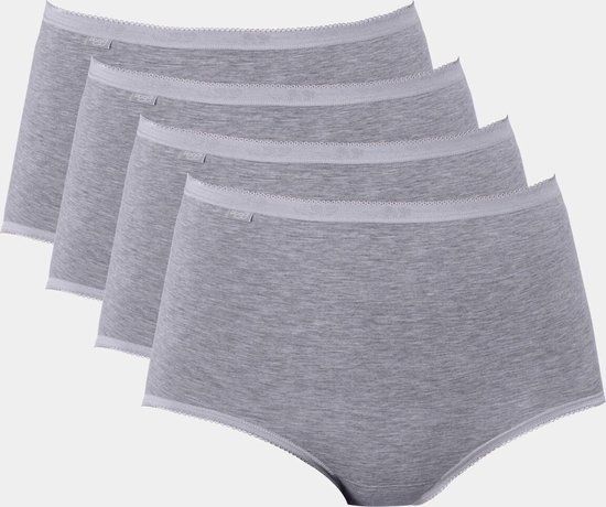sloggi Basic+ Women's Maxi Briefs - 4-Pack - Light Grey - Size 52