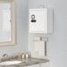 Armoire à pharmacie murale avec cadenas à code, 2 niveaux en acier inoxydable, blanc, pour salle de bain et cuisine