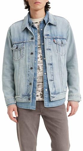 Levi's Men's New Relaxed Fit Trucker - Huron Waves - S