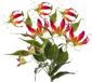 Shoppartners Bellatio flowers & plants Kunstbloem - 3x - gloriosa klimlelie - 75 cm - geel/rood