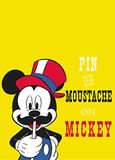 Mickey Komar Mickey Mouse Moustache - Grootte: 50 x 70 cm - muurschildering, posters, kunstdruk (zonder lijst), Disney