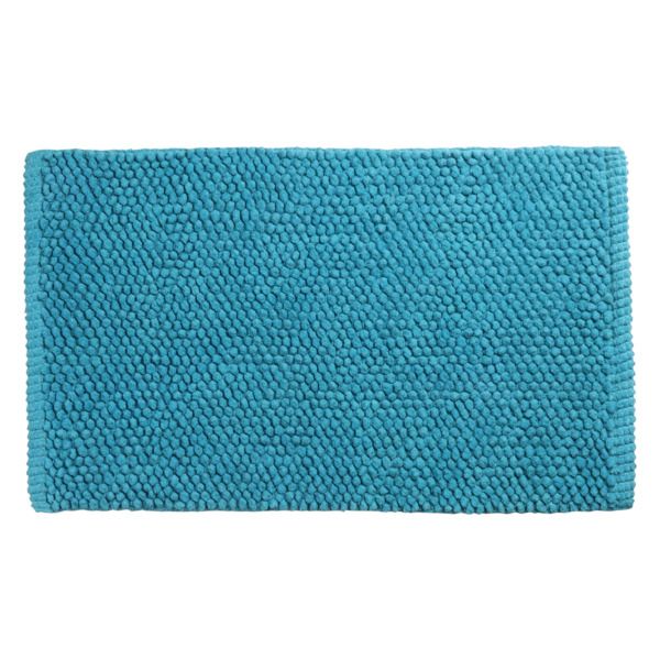 Differnz Popcorn Badmat - 50x80cm - Petrol - Katoen