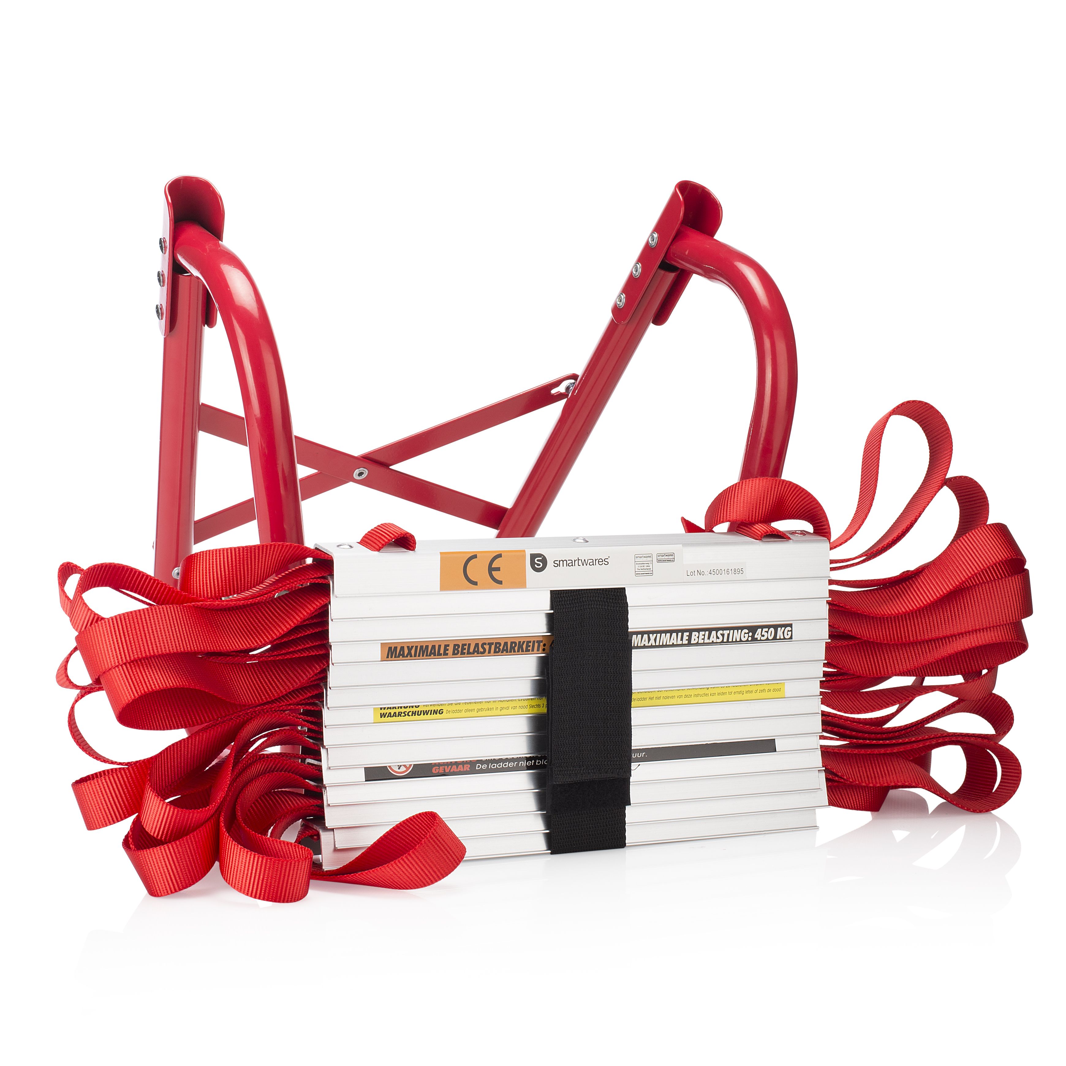 Smartwares BBVL Portable Fire Escape Ladder - 4.5m - Red - 450kg Capacity