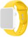 By Qubix - Siliconen sportbandje - Geel - Dubbele druksluiting - Geschikt voor Apple Watch 44mm / 45mm / 46mm / 49mm