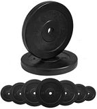 Rubberen G5 HT SPORT Rubberen gietijzeren schijven G5 HT SPORT Ø gat 25 mm, voor sportschool en thuissportschool, 0,5 tot 20 kg, voor halters en halters (2 x 2 kg)