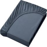 NatureMark Jersey hoeslaken, 100% katoen, antraciet, 140x200 - 160x200 cm