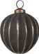 Clayre & Eef Kerstbal Ø 8x8 cm Grijs Goudkleurig Glas - Metallic - 1 stuk