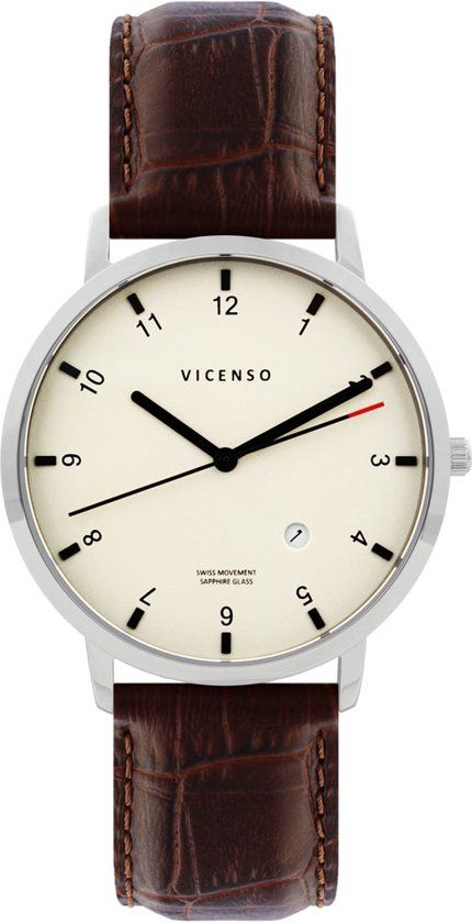 Vicenso Rome VI10019 Zilver Wit/Bruin