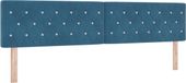 vidaXL Hoofdbord Donkerblauw Fluweel 200 cm