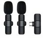 Azomor® Mini-microfoon sans fil noir pour enregistrements vidéo et podcasts sur smartphone et ordinateur