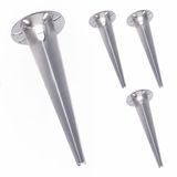 Merkloos Relaxdays Grondanker voor tuinlamp - set van 4 - 30 cm - zilver