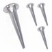 Merkloos Relaxdays Grondanker voor tuinlamp - set van 4 - 30 cm - zilver