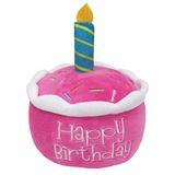 FouFou Dog Birthday Cake Plush Rose Hondenspeelgoed, 300 g