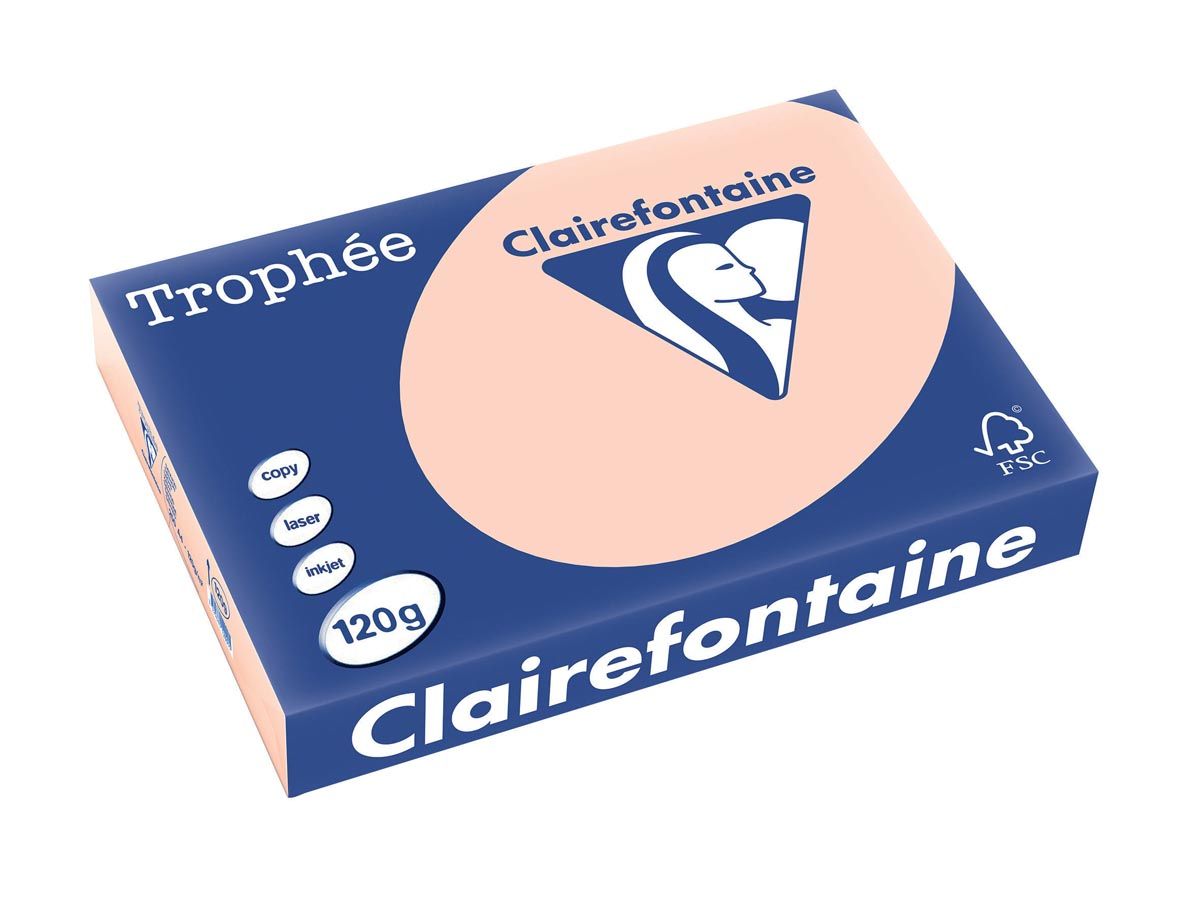 Clairefontaine Trophée Pastel A4 zalm 120 g 250 vel