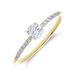 Lucardi Dames 14 karaat geelgouden ring met lab grown diamant 0,325ct