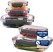 Set de boîtes de conservation sans marque avec couvercle hermétique - 5 pièces sans BPA - Organisateur de cuisine pour boîte de rangement - Pots de conservation - boîte à lunch - anthracite