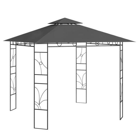 vidaXL Prieel 3x3x2,7 m Antraciet 160 g/m²