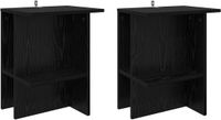 vidaXL Salontafel Zwart eiken 2 stuks 40 x 30 x 49 cm