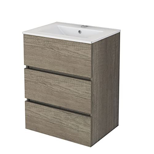 Baikal Trix Nebraska Badkamerkast - 3 Laden - 50 cm - Met Poten - Verschillende Uitvoeringen