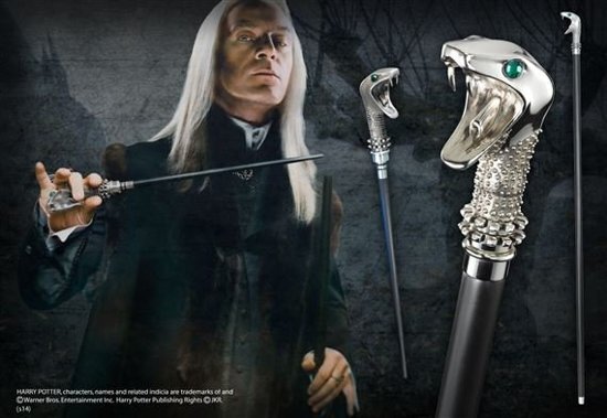 The Noble Collection Lucius Malfoy wandelstok met toverstaf